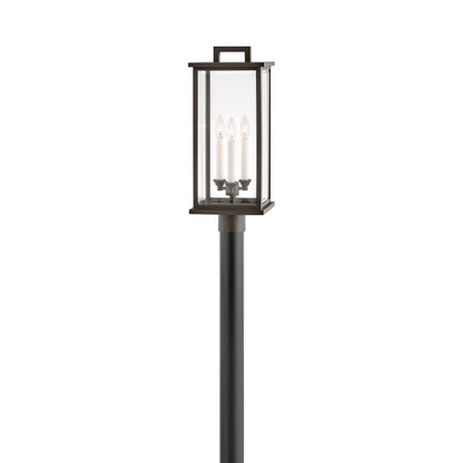 Weymouth Outdoor Post Light in Oil Rubbed Bronze.