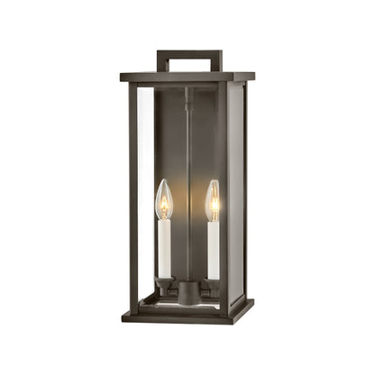 Weymouth Outdoor Wall Light in Oil Rubbed Bronze (18.3-Inch).