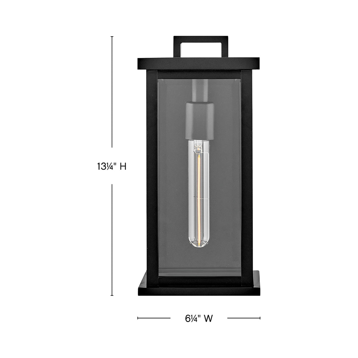 Weymouth Outdoor Wall Light - line drawing.
