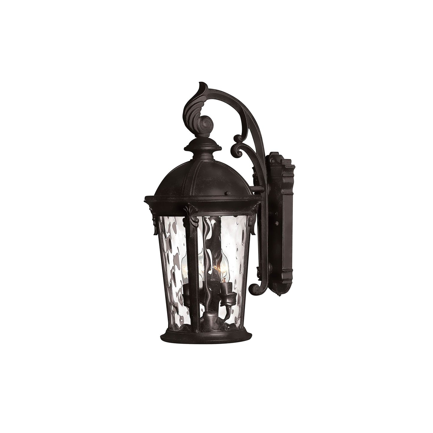 Windsor Outdoor Wall Light in Black (20.75-Inch).