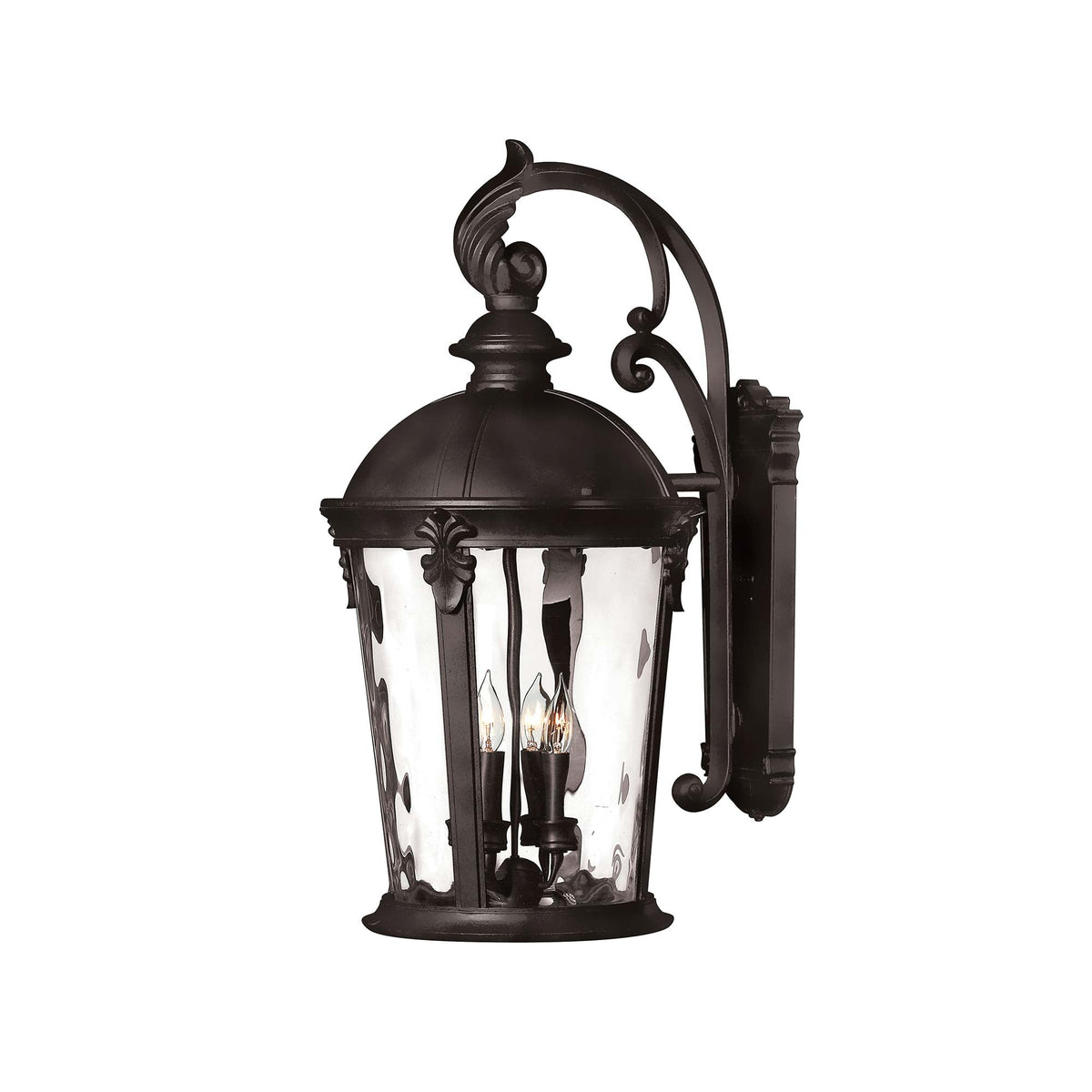 Windsor Outdoor Wall Light in Black (25.75-Inch).