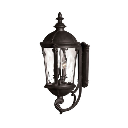 Windsor Outdoor Wall Light in Black (32-Inch).