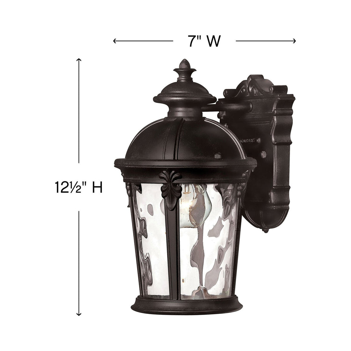 Windsor Outdoor Wall Light - line drawing.