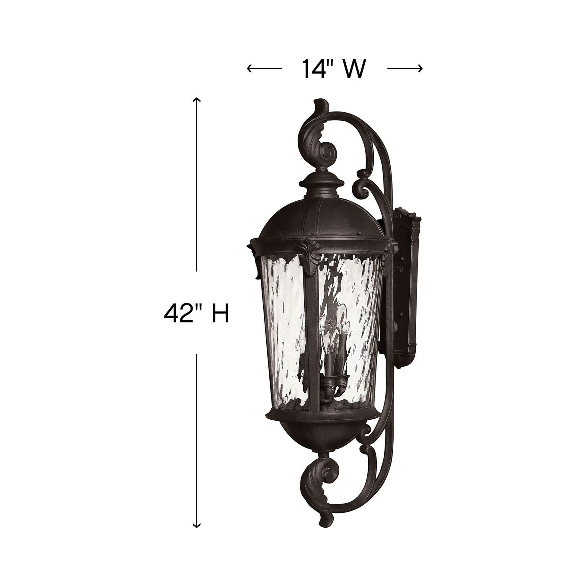 Windsor Outdoor Wall Light - line drawing.