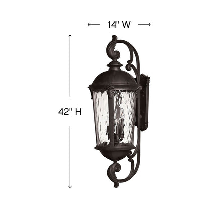 Windsor Outdoor Wall Light - line drawing.