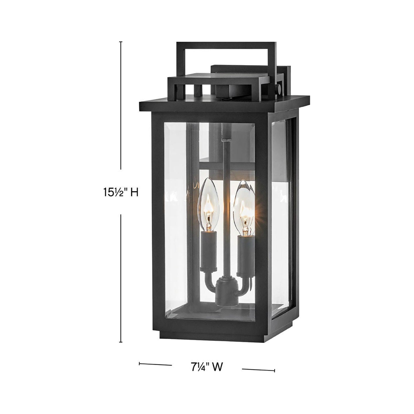 Winthorpe Outdoor Wall Light - line drawing.