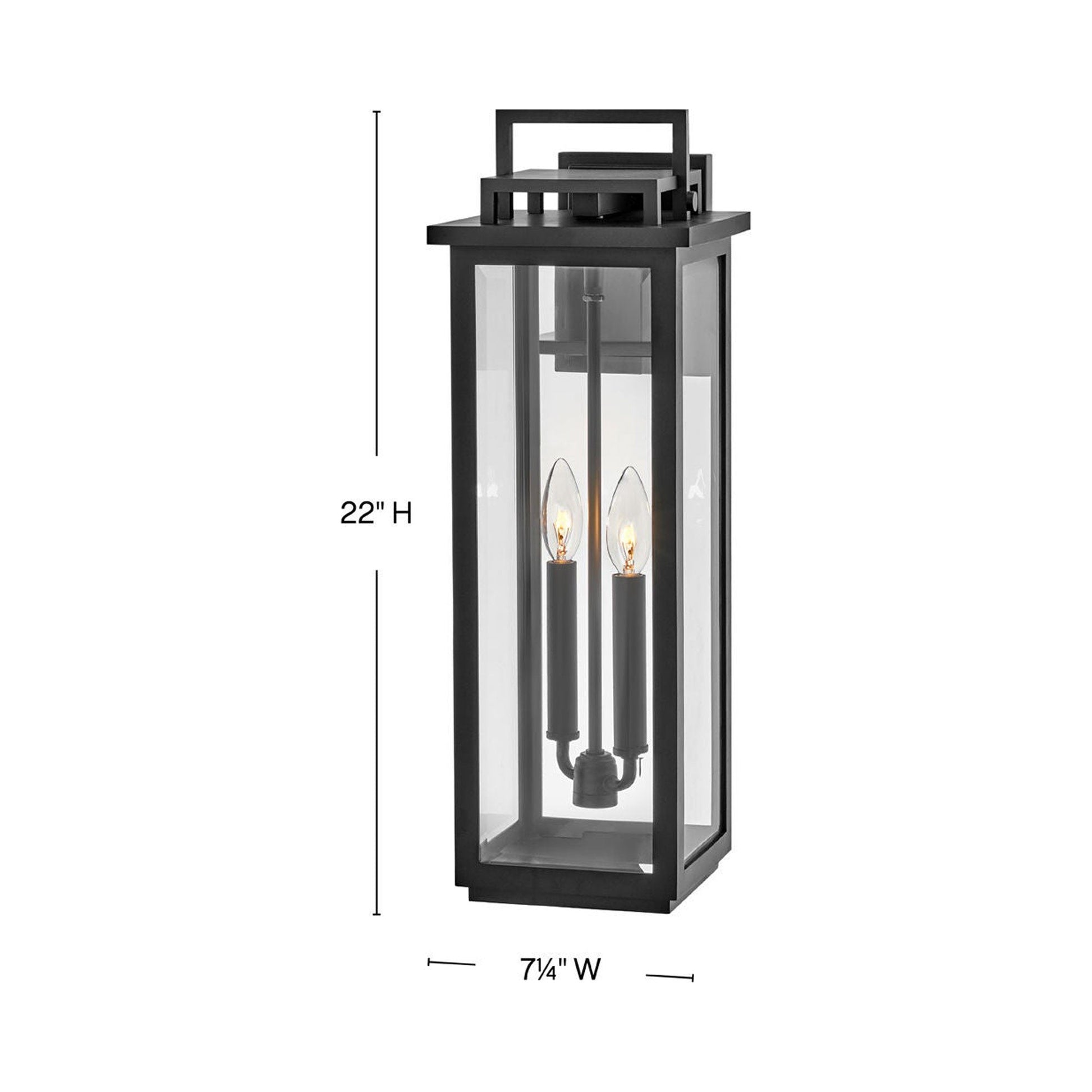 Winthorpe Outdoor Wall Light - line drawing.