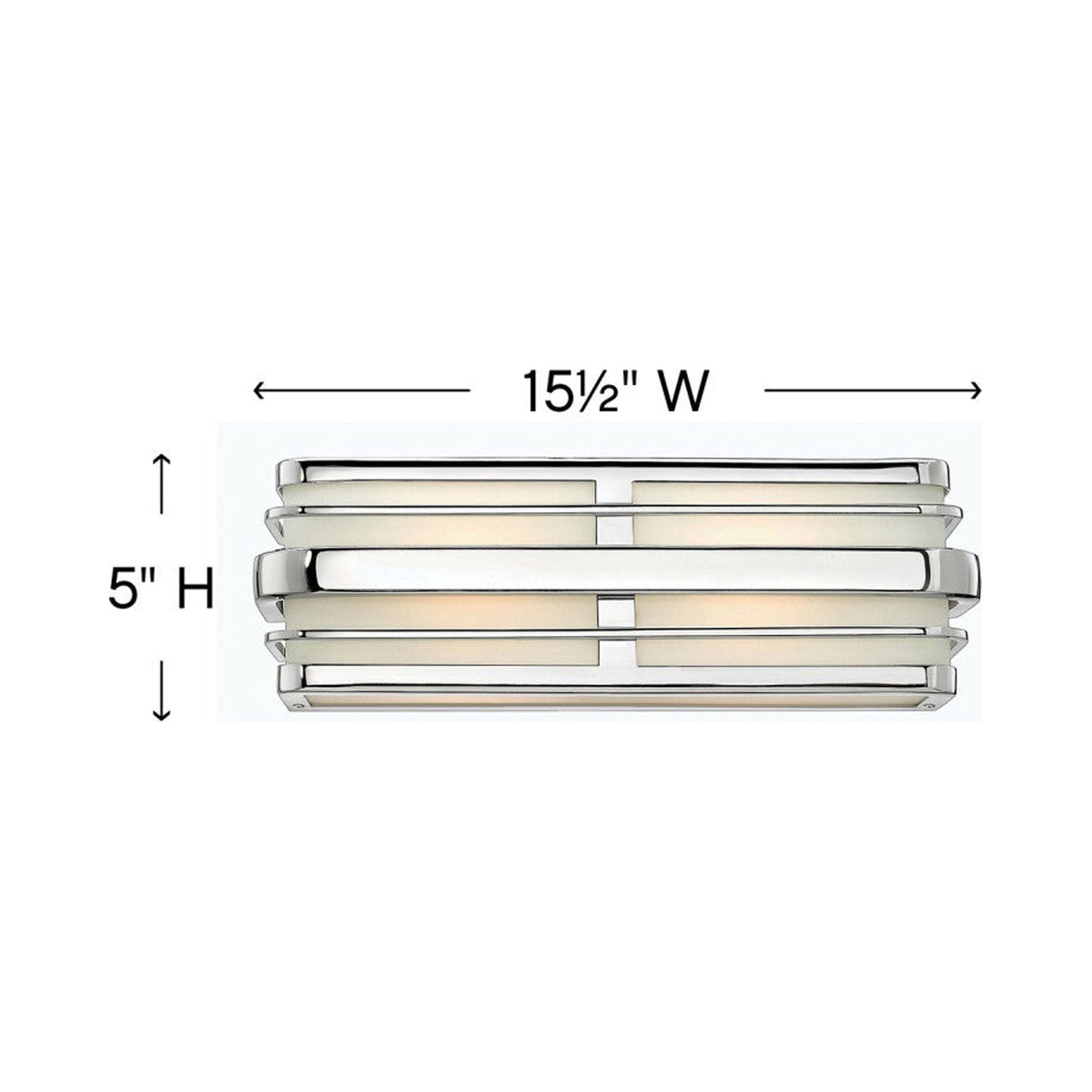 Winton Bath Vanity Light - line drawing.