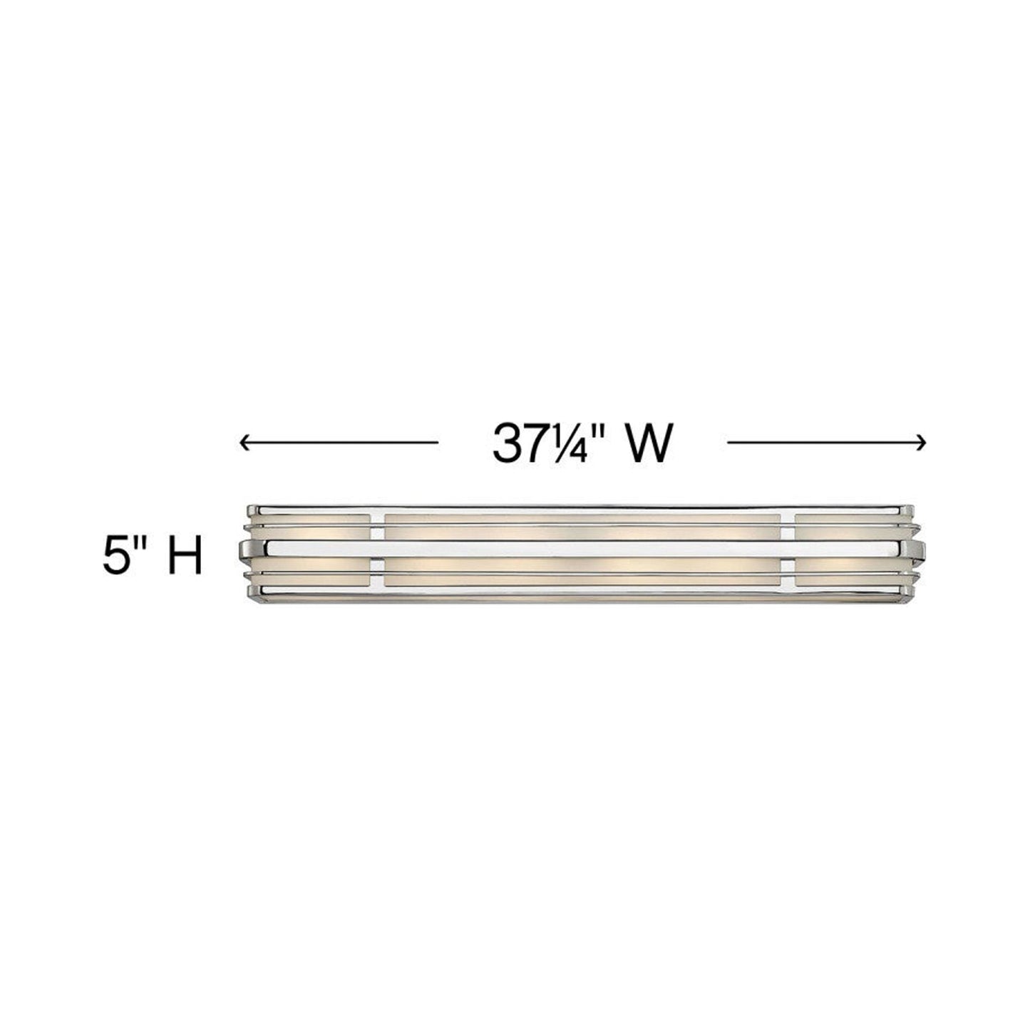 Winton Bath Vanity Light - line drawing.
