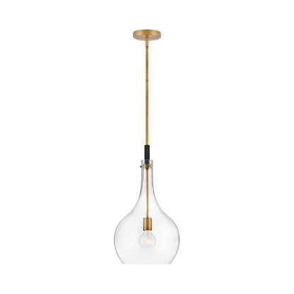 Ziggy Pendant Light in Heritage Brass/Black (Glass Shade).