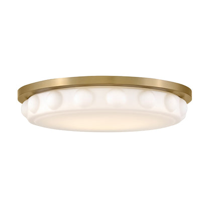 Zoey LED Flush Mount Ceiling Light in Lacquered Brass (20-Inch).