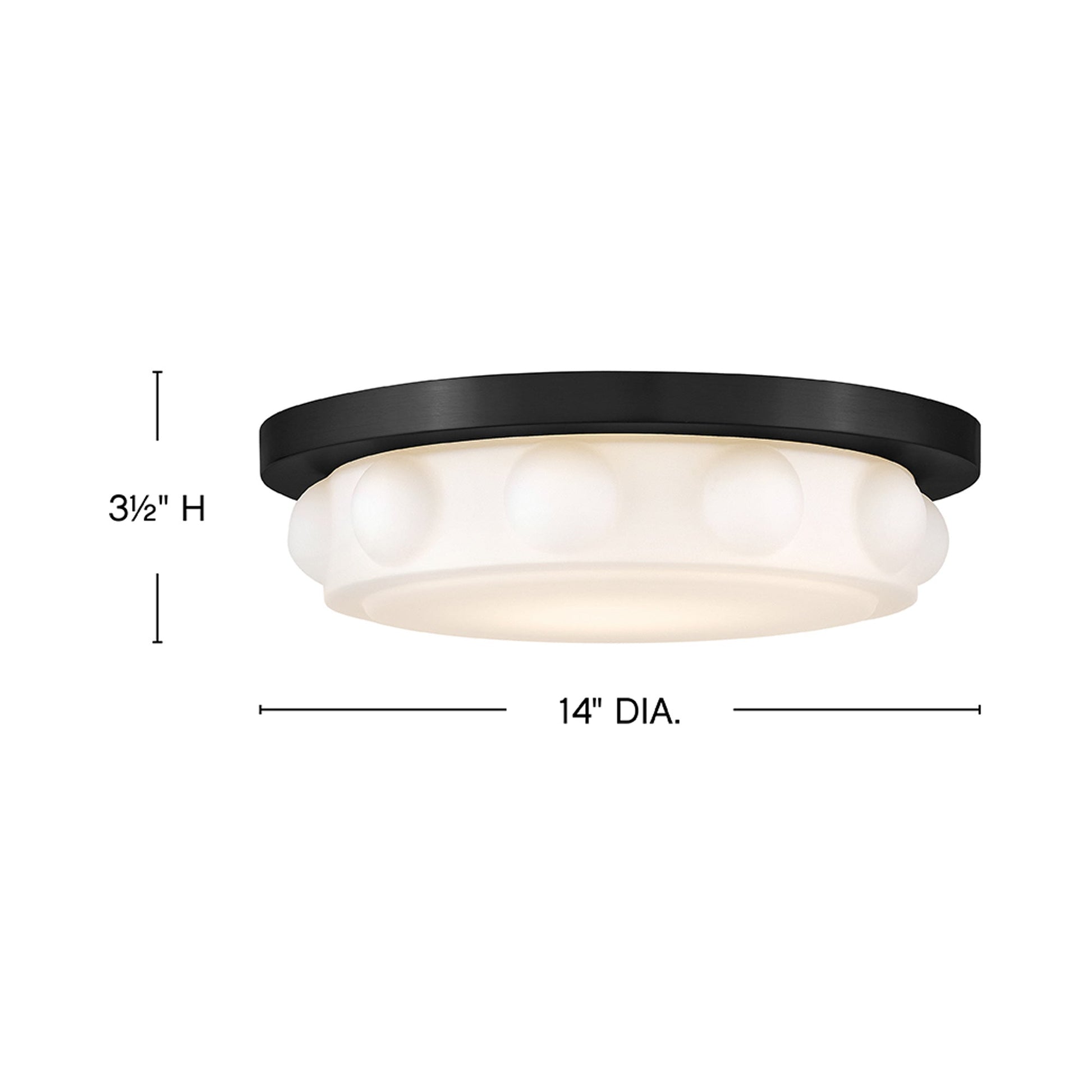 Zoey LED Flush Mount Ceiling Light - line drawing.