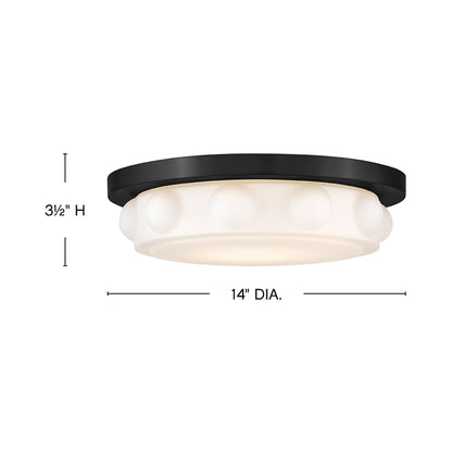 Zoey LED Flush Mount Ceiling Light - line drawing.