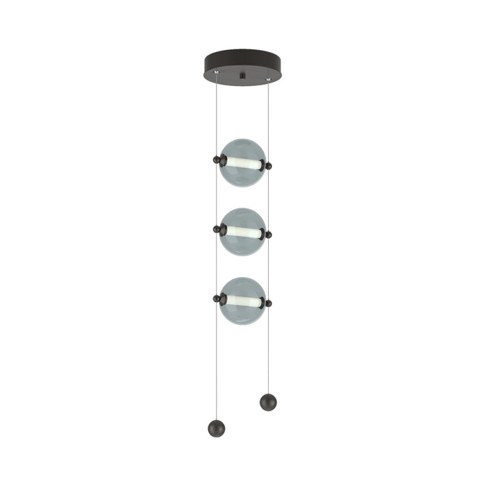 Abacus 3-Light LED Pendant Light in Oil Rubbed Bronze (Cool Grey Glass).