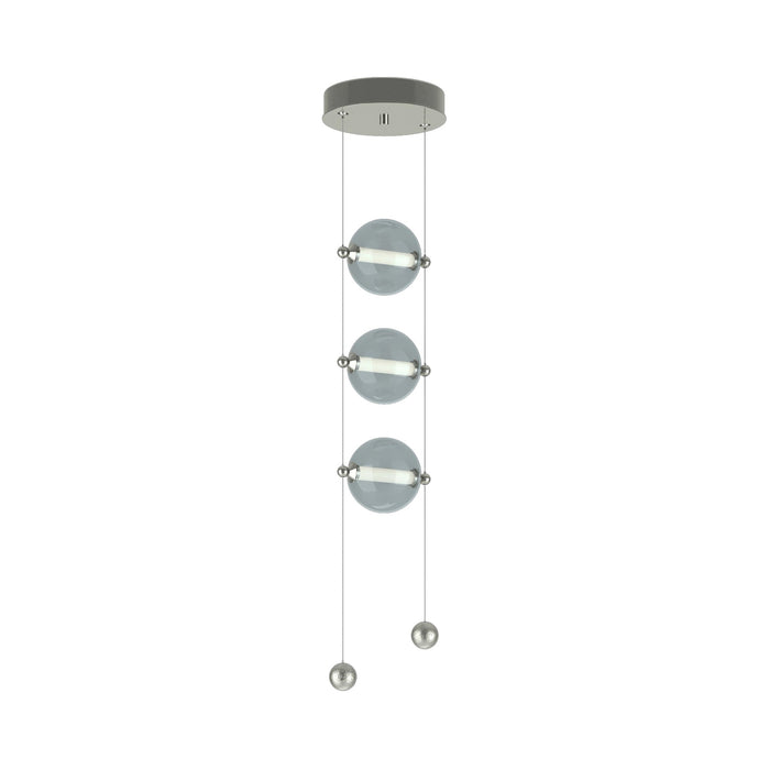 Abacus 3-Light LED Pendant Light in Sterling (Cool Grey Glass).