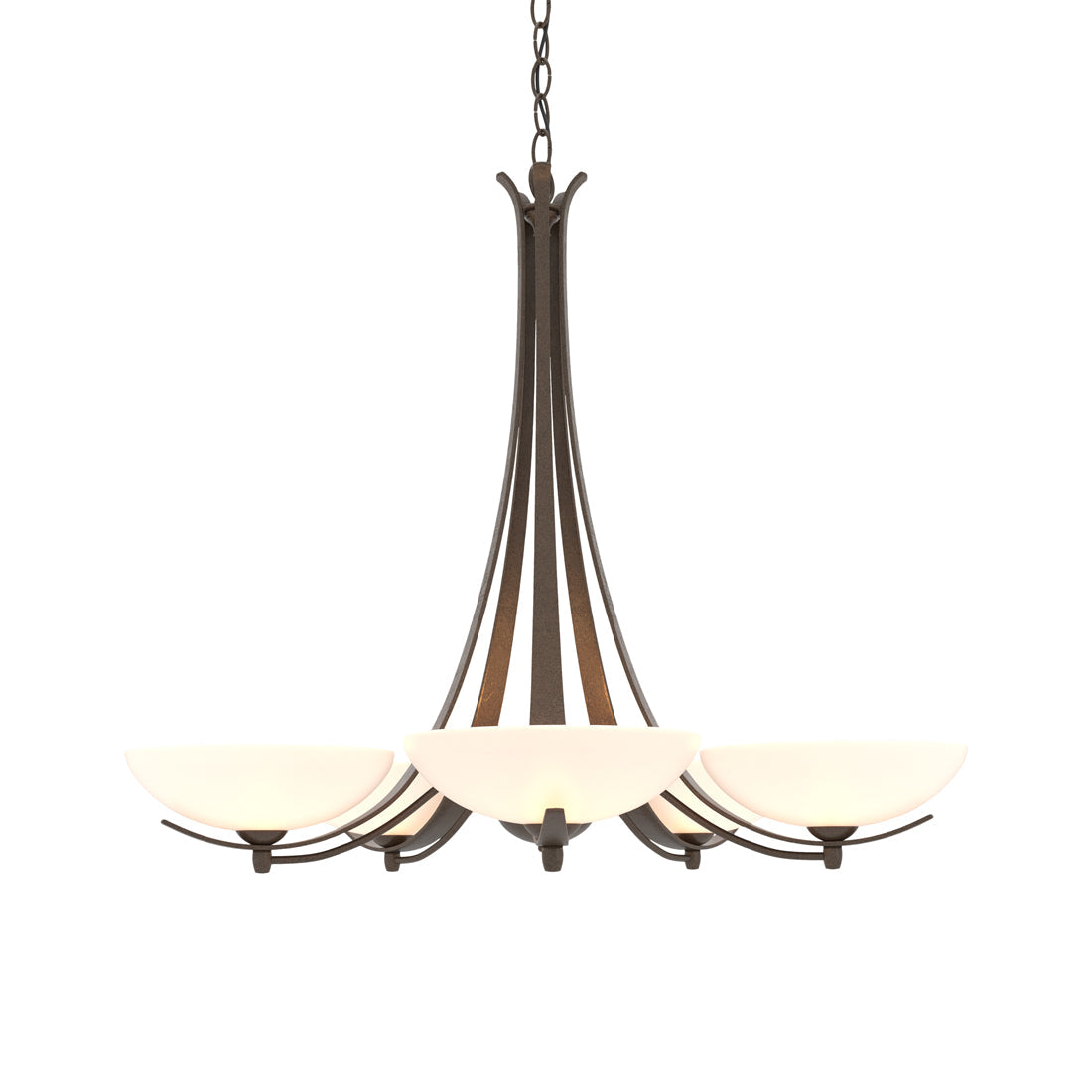 Aegis Chandelier in Bronze.