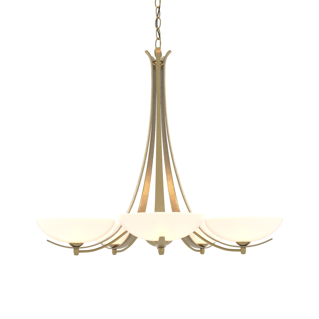 Aegis Chandelier in Modern Brass.
