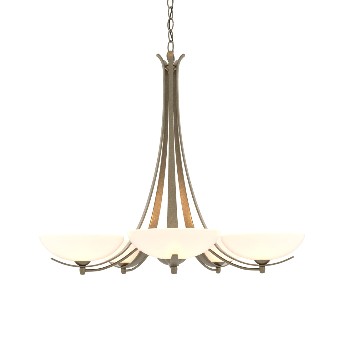 Aegis Chandelier in Soft Gold.