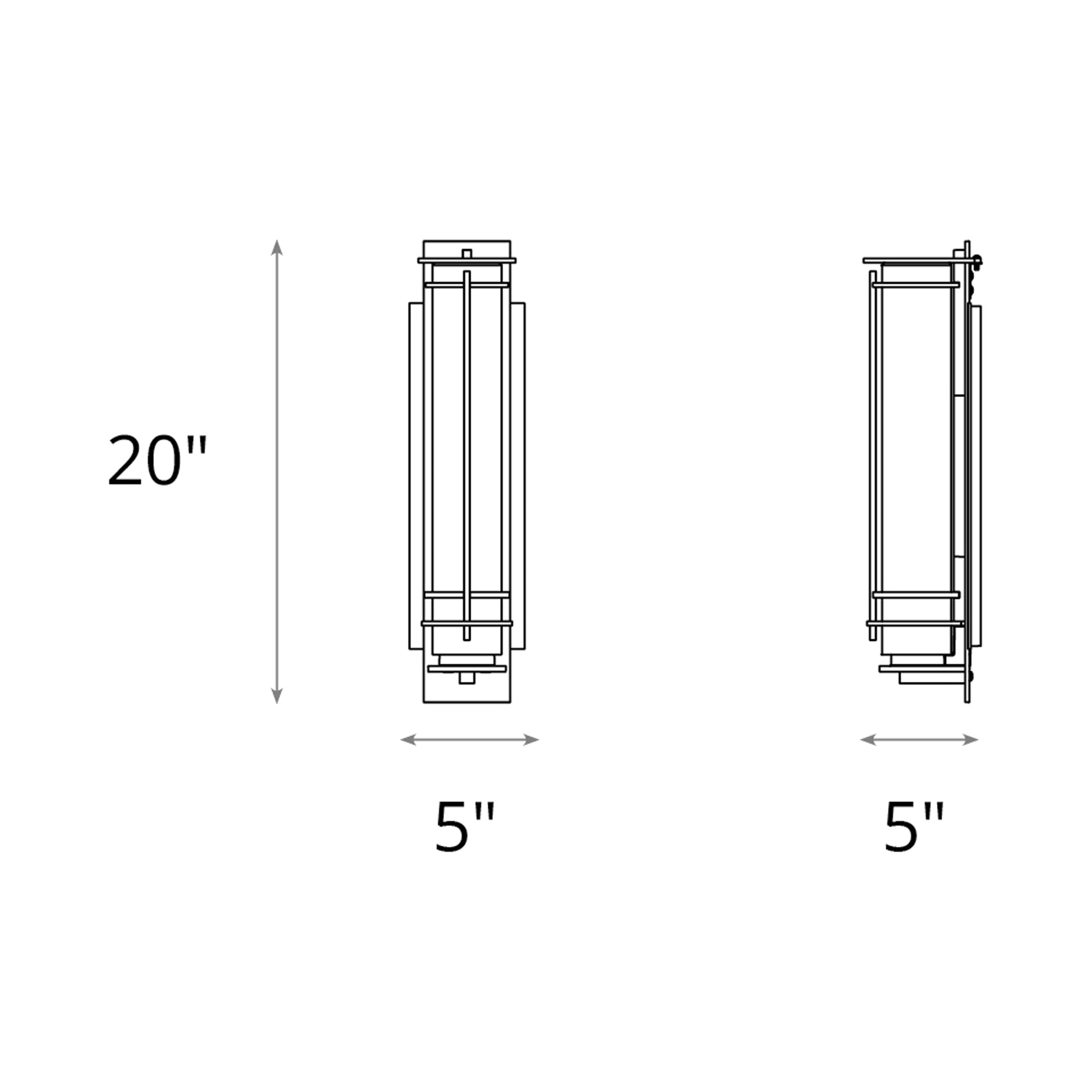 After Hours Outdoor Wall Light - line drawing.