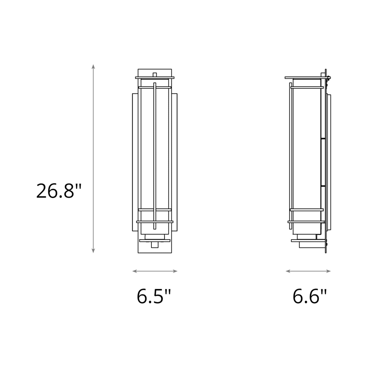 After Hours Outdoor Wall Light - line drawing.