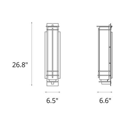 After Hours Outdoor Wall Light - line drawing.