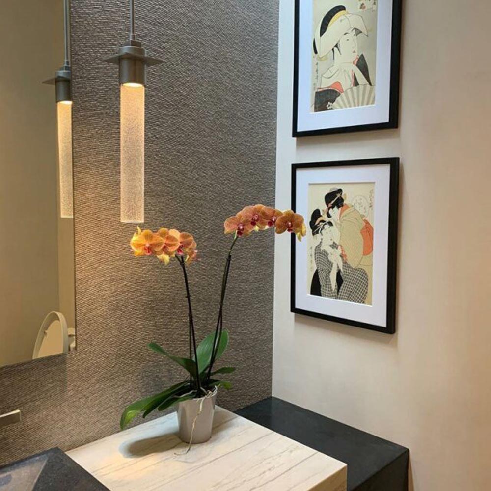 Airis Mini Pendant Light in bathroom.