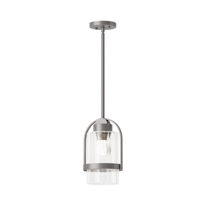 Alcove Outdoor Pendant Light in Coastal Burnished Steel (Clear Glass).
