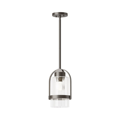 Alcove Outdoor Pendant Light in Coastal Dark Smoke (Clear Glass).