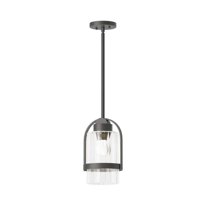 Alcove Outdoor Pendant Light in Natural Iron (Clear Glass).