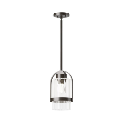 Alcove Outdoor Pendant Light in Coastal Black (Clear Glass).