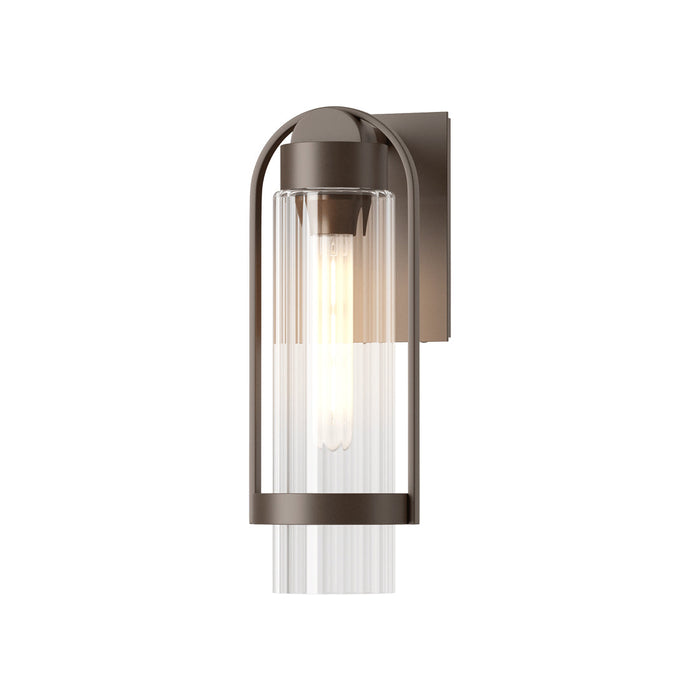 Alcove Outdoor Wall Light in Coastal Bronze/Clear Glass (Small).