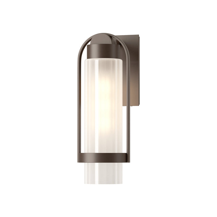 Alcove Outdoor Wall Light in Coastal Bronze/Frosted Glass (Small).