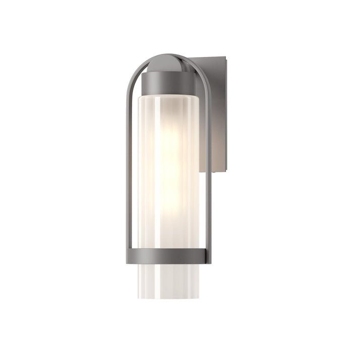 Alcove Outdoor Wall Light in Coastal Burnished Steel/Frosted Glass (Small).