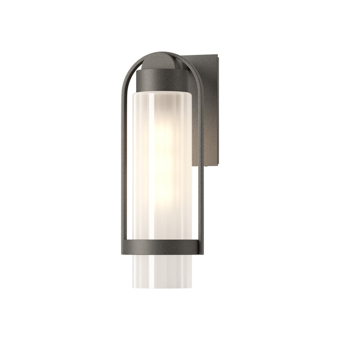 Alcove Outdoor Wall Light in Natural Iron/Frosted Glass (Small).