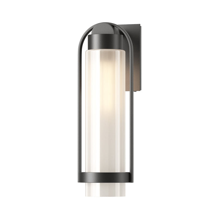 Alcove Outdoor Wall Light in Coastal Black/Frosted Glass (Medium).