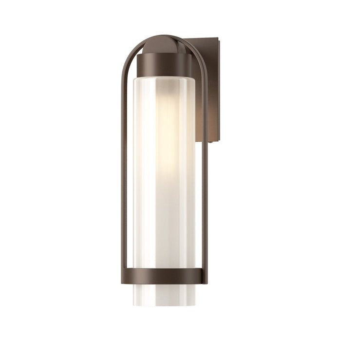 Alcove Outdoor Wall Light in Coastal Bronze/Frosted Glass (Medium).