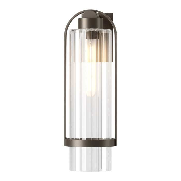 Alcove Outdoor Wall Light in Coastal Dark Smoke/Clear Glass (Large).