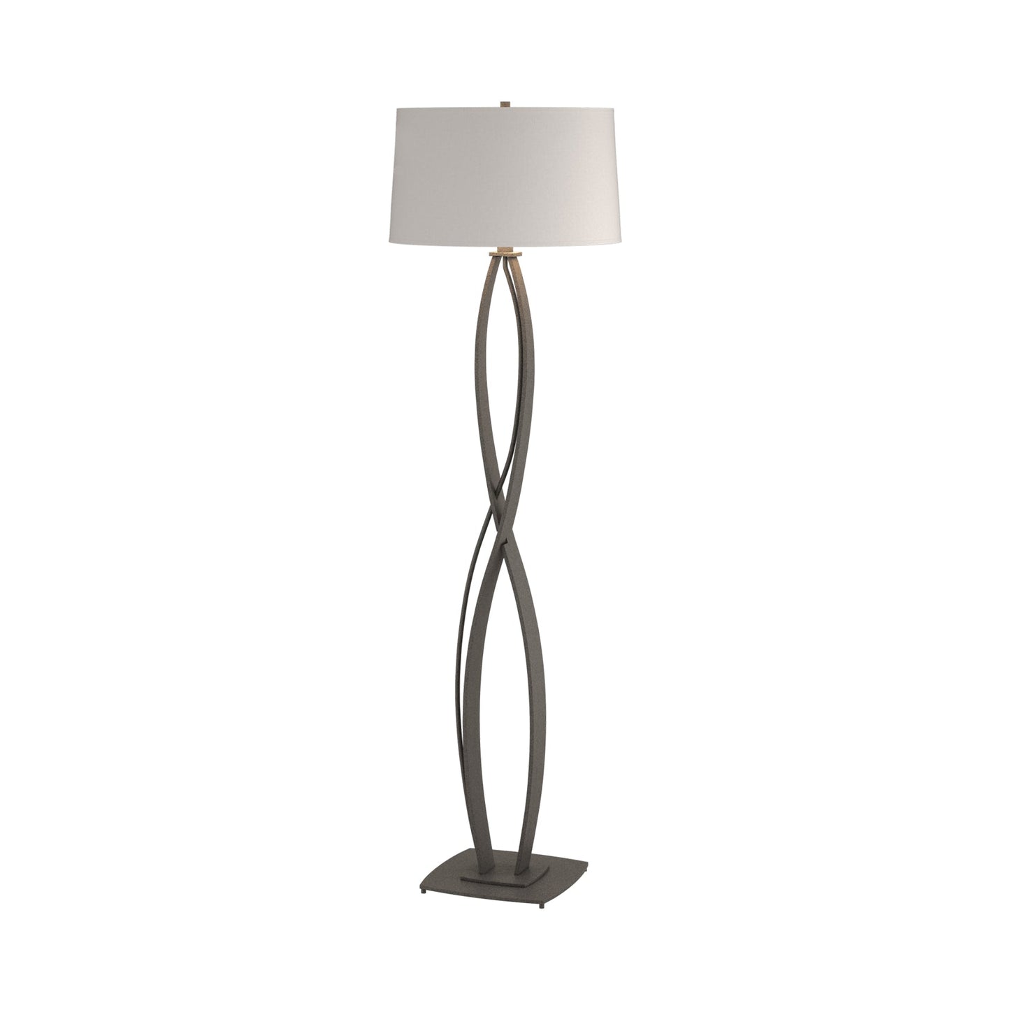 Almost Infinity Floor Lamp in Natural Iron (Flax).