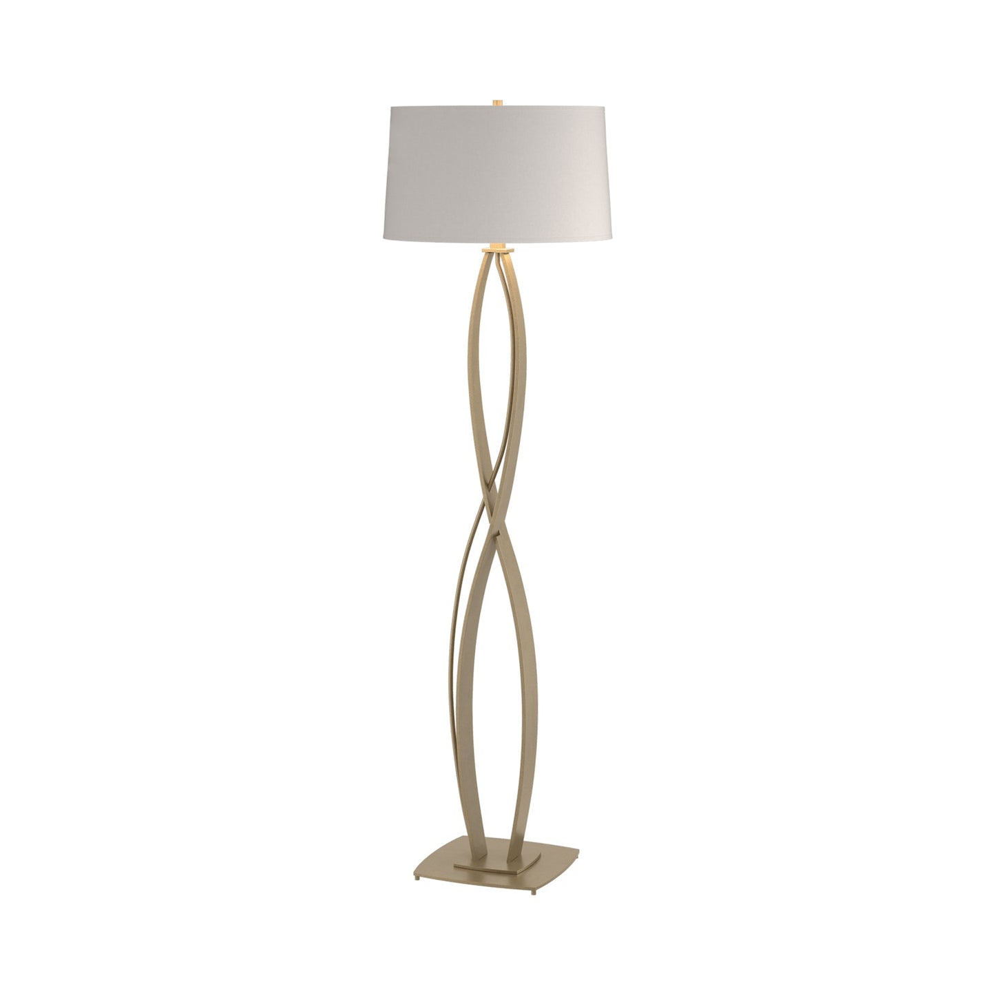 Almost Infinity Floor Lamp in Soft Gold (Flax).
