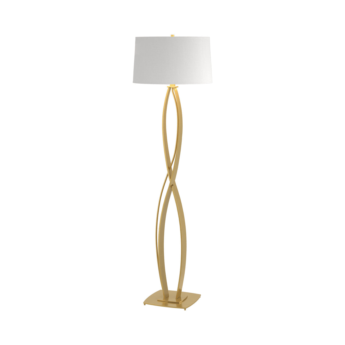Almost Infinity Floor Lamp in Modern Brass (Natural Anna).
