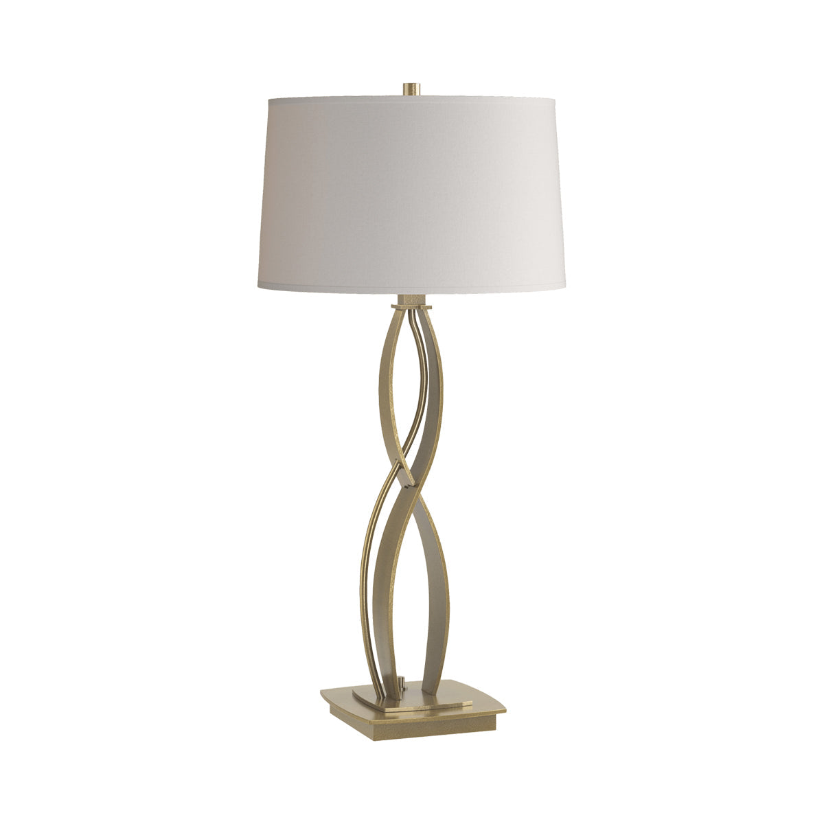 Almost Infinity Table Lamp in Modern Brass (Flax - 27-Inch).