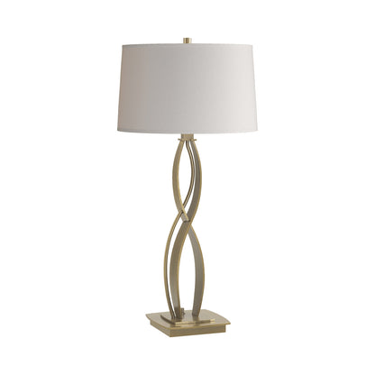 Almost Infinity Table Lamp in Modern Brass (Flax - 27-Inch).
