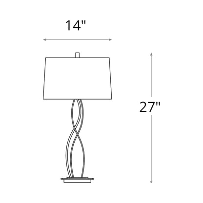 Almost Infinity Table Lamp - line drawing.