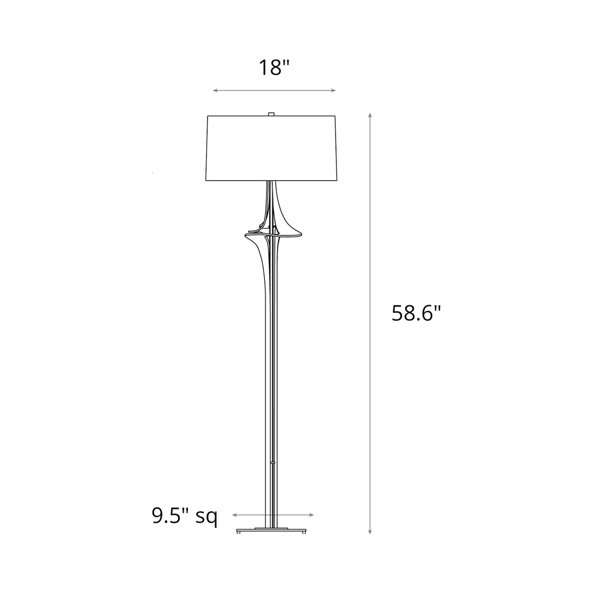 Antasia Floor Lamp - line drawing.