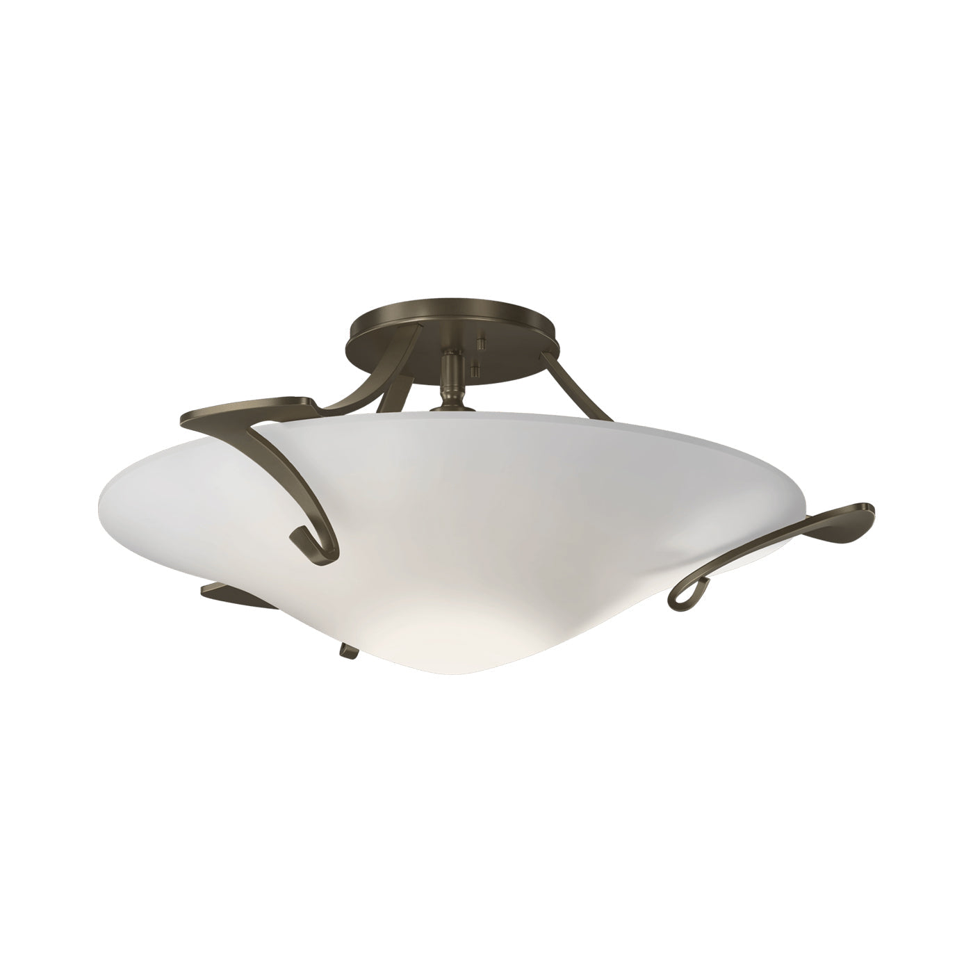 Antasia Semi Flush Mount Ceiling Light in Soft Gold (Opal Glass).