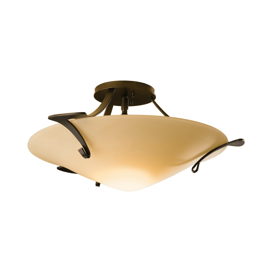 Antasia Semi Flush Mount Ceiling Light in Bronze (Sand Glass).