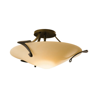 Antasia Semi Flush Mount Ceiling Light in Bronze (Sand Glass).