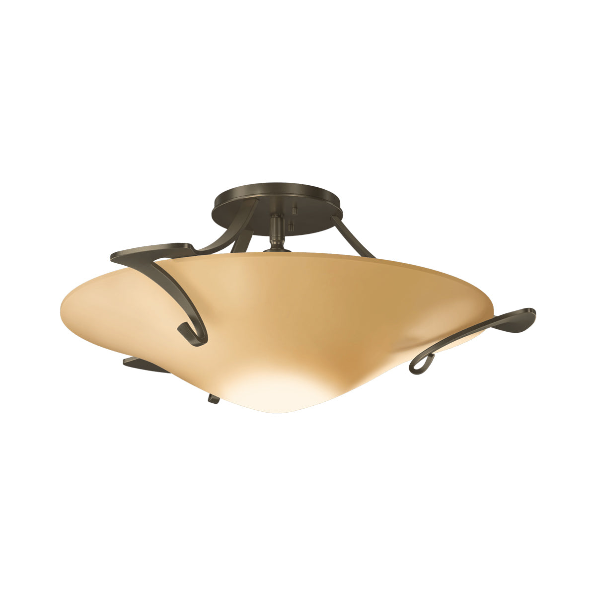 Antasia Semi Flush Mount Ceiling Light in Soft Gold (Sand Glass).