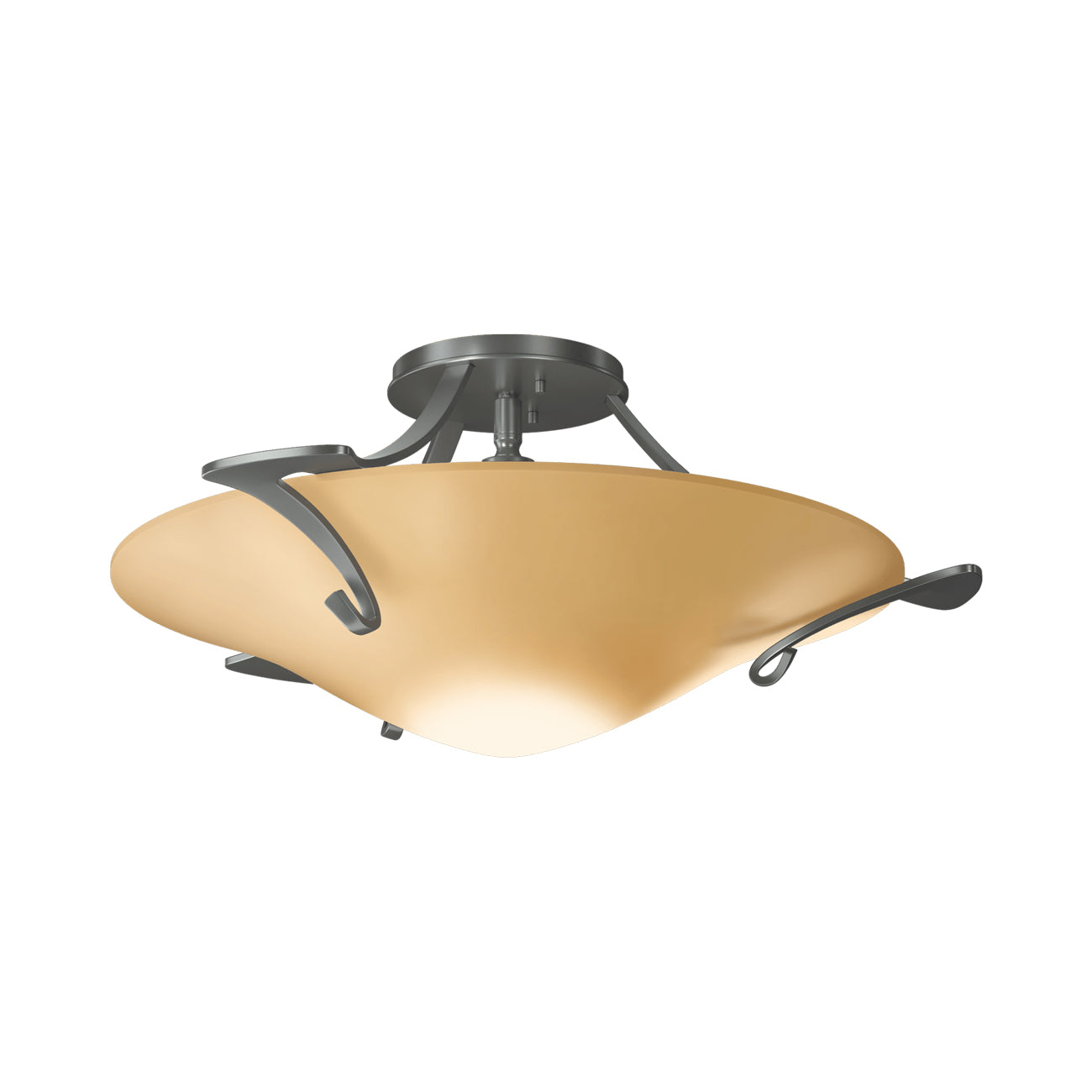 Antasia Semi Flush Mount Ceiling Light in Vintage Platinum (Sand Glass).