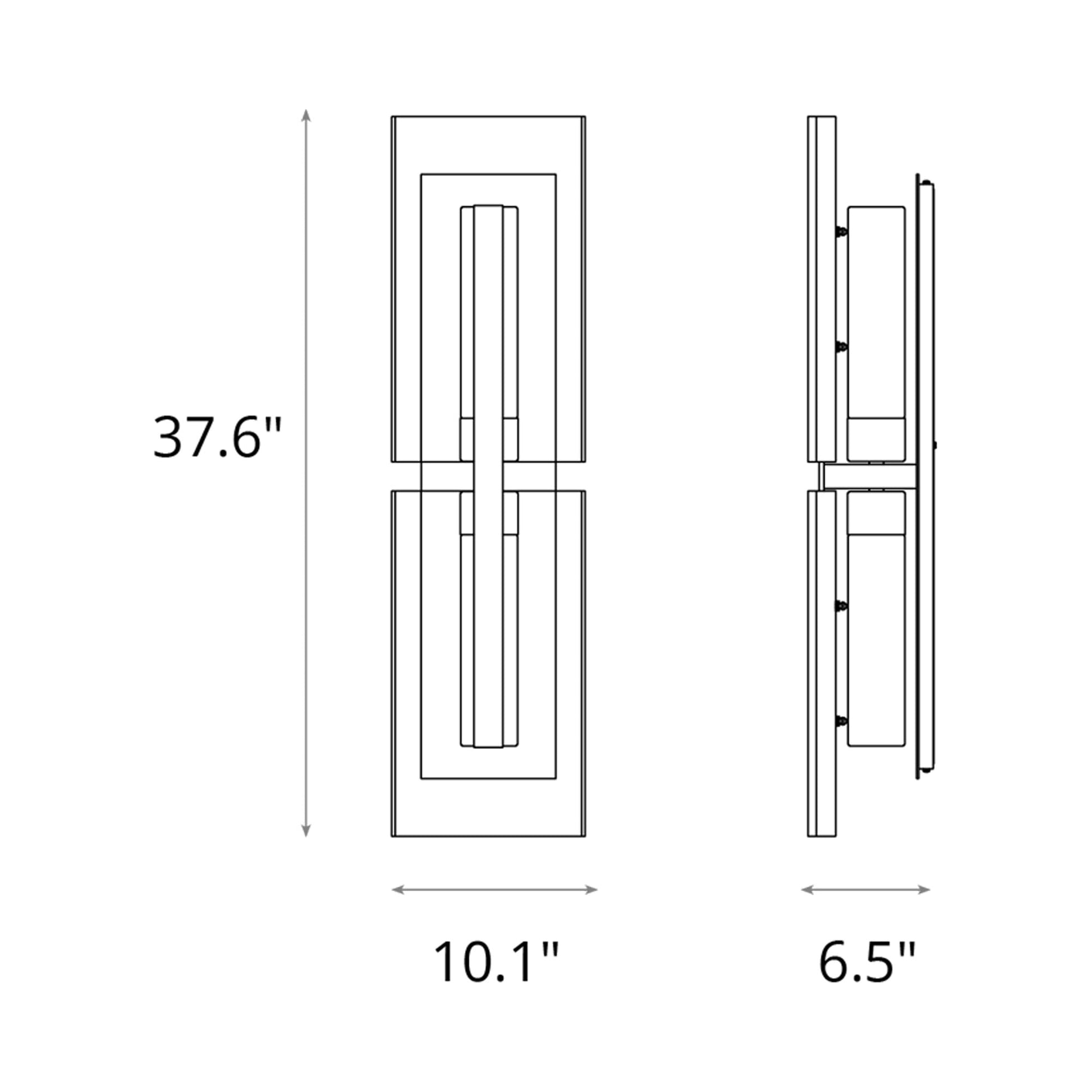 Arc Outdoor Wall Light - line drawing.